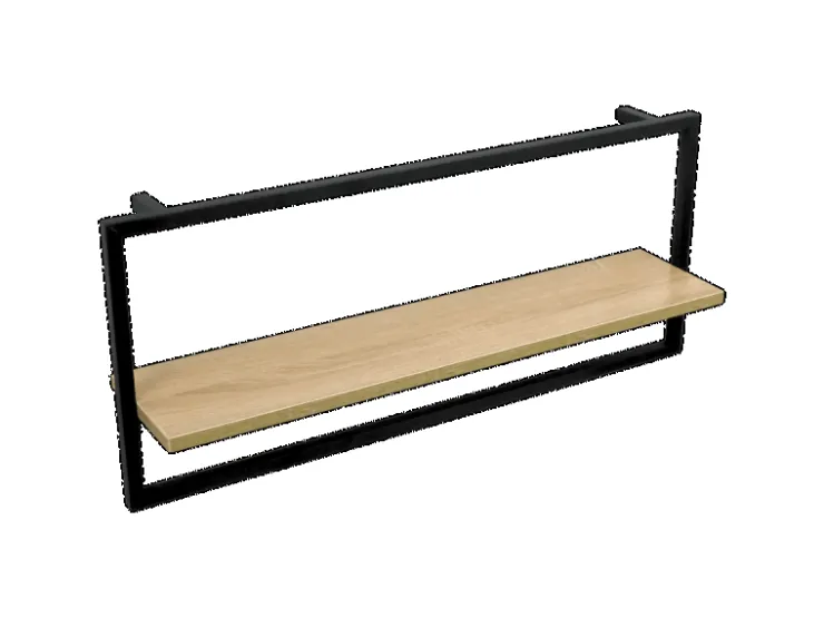holz4home Wandregal mit Rahmen MDF Sonoma Long* Schweberegale