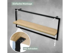 holz4home Wandregal mit Rahmen MDF Sonoma Long* Schweberegale