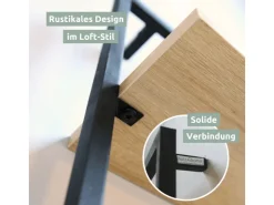 holz4home Wandregal mit Rahmen MDF Sonoma Long* Schweberegale