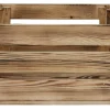Holzkiste L Kiefer geflammt 23,9 cm x 39 cm x 29,2 cm* Flaschenregale|Aufbewahrung