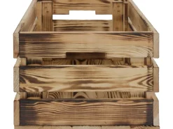 Holzkiste L Kiefer geflammt 23,9 cm x 39 cm x 29,2 cm* Flaschenregale|Aufbewahrung