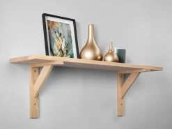 Holzkonsole Eiche 25 cm x 20 cm* Wandregale|Bücherregale