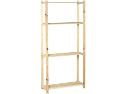 Holz-Schraubregal FSC® 170 cm x 80 cm x 30 cm Natur* Metallregale|Kellerregale