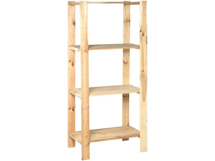 Holz-Schwerlast-Schraubregal FSC® 174 cm x 80 cm x 50 cm Naur