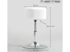 HOMCOM Barhocker Gepolstert mit Metallgestell für Küche Wohnzimmer