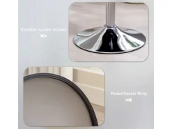HOMCOM Barhocker Gepolstert mit Metallgestell für Küche Wohnzimmer