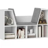HOMCOM Bücherregal Aufbewahrungsregal Spanplatte Weiß 105L x 30B x 63H cm* Bücherregale|Sitzbänke
