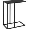 HOMCOM Beistelltisch Laptoptisch mit Stahlgestell Schwarz 46 x 26 x 60 cm* Tische