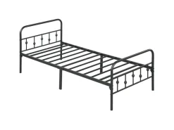 HOMCOM Bettrahmen Bettgestell Metall Schwarz 206,9L x 91,8B x 82,5H cm* Betten