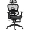 HOMCOM Bürostuhl mit Armlehne Polyester Schwarz 66L x 64B x 114-122H cm* Stühle