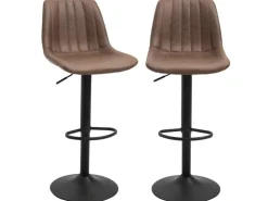HOMCOM 2er-Set Barhocker Höhenverstellbar Drehbar