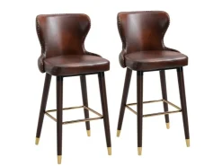 HOMCOM 2er-Set Barhocker mit Rückenlehne* Hocker