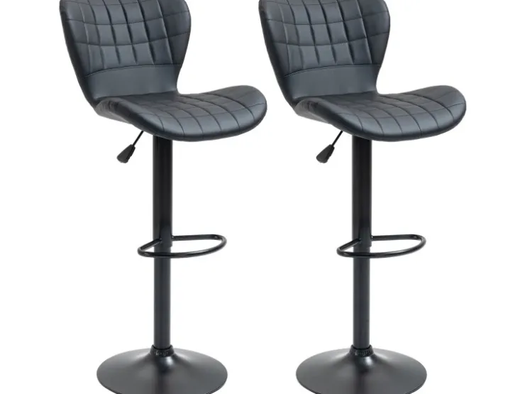 HOMCOM 2er-Set Barstuhl Barhocker Bistrohocker