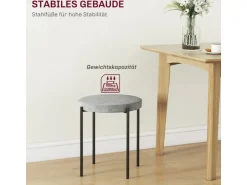 HOMCOM 4er-Set Hocker Metall* Hocker