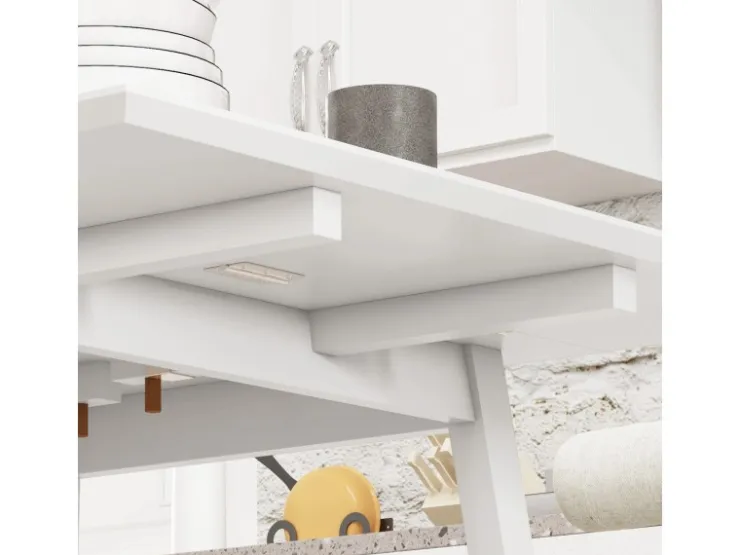 HOMCOM Esstisch für 2-4 Personen Kiefernholz Weiß 110L x 86B x 75H cm* Tische
