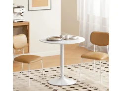 HOMCOM Esstisch MDF Stahl 80L x 80B x 75H cm Weiß* Tische