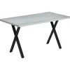 HOMCOM Esstisch mit Steinoptik für 6 Personen Stahlbeine Grau 140 x 80 x 76 cm* Tische