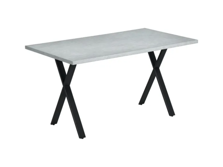 HOMCOM Esstisch mit Steinoptik für 6 Personen Stahlbeine Grau 140 x 80 x 76 cm* Tische