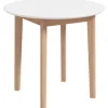 HOMCOM Esstisch Rund für 2 Personen mit Landhaus-Stil Ø75 x 76 cm Weiß* Tische