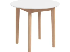 HOMCOM Esstisch Rund für 2 Personen mit Landhaus-Stil Ø75 x 76 cm Weiß* Tische