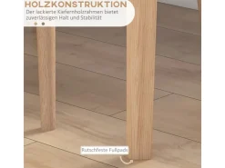 HOMCOM Esstisch Rund für 2 Personen mit Landhaus-Stil Ø75 x 76 cm Weiß* Tische