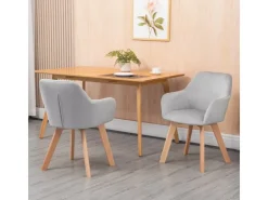 HOMCOM Esszimmerstühle 2er Set mit Gummierten Holzbeinen* Stühle