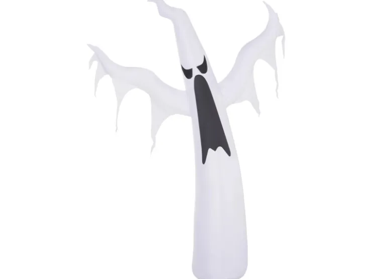 HOMCOM Halloween Aufblasbares Gespenst mit LEDs 130 x 30 x 180 cm* Dekorative Figuren