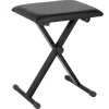 HOMCOM Klavierhocker Höhenverstellbar Zusammenklappbar Schwarz 39 x 29 x 37-47cm