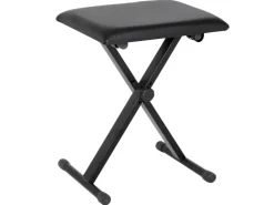 HOMCOM Klavierhocker Höhenverstellbar Zusammenklappbar Schwarz 39 x 29 x 37-47cm