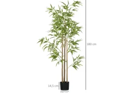 HOMCOM Künstliche Pflanze Kunststoff Metall Ø15 x 180H cm
