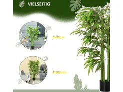 HOMCOM Künstliche Pflanze Seidentuch Kunststoff 17L x 17B x 140H cm* Kunstpflanzen