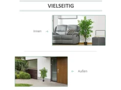 HOMCOM Künstlicher Ficusbaum Kunststoff Zement 15L x 15B x 135H cm* Kunstpflanzen