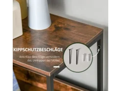 HOMCOM Kommode mit 4 Schubladen Aufbewahrungsschrank Kommodenschrank Schwarz* Regale Schwarz|Schränke