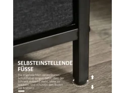 HOMCOM Kommode mit 4 Schubladen Aufbewahrungsschrank Kommodenschrank Schwarz* Regale Schwarz|Schränke