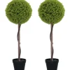 HOMCOM Kunstpflanze 2er-Set Kunststoff Zement Ø28 x 90 cm* Kunstpflanzen
