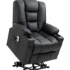HOMCOM Massagesessel Kunstleder Stahl Schwarz 90L x 98B x 102H cm* Sessel