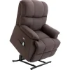 HOMCOM Massagesessel Polyester Holz Metall Schaumstoff Braun 83B x 95T x 105H cm