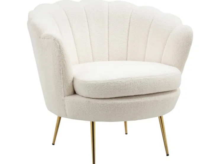 HOMCOM Polstersessel Polyester Schaumstoff Weiß 79L x 77B x 77H cm* Sessel