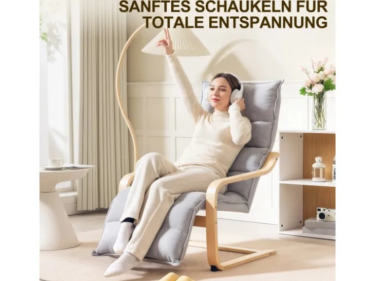 HOMCOM Relaxsessel Loungesessel Gepolstert Sessel mit Armlehne Lesesessel* Sessel