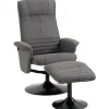 HOMCOM Relaxsessel mit Hocker Drehbar bis 150 kg Belastbar
