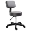 HOMCOM Rollhocker Höhenverstellbar mit Lehne Ø35 x 72-84 cm* Hocker