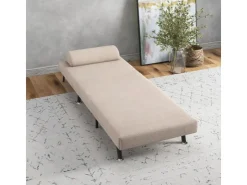 HOMCOM Schlafsessel Stahl Polyester 75L x 70B x 75H cm* Kissenbezüge