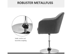 HOMCOM Sessel mit Armlehne Polyester 60B x 60T x 79-91H cm