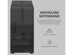HOMCOM Sideboard mit Schublade Spanplatte MDF Schwarz 79L x 36B x 74H cm