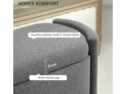 HOMCOM Sitzbank Bettbank mit Stauraum Polsterbank 105 x 44 x 45 cm
