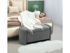 HOMCOM Sitzbank Bettbank mit Stauraum Polsterbank 105 x 44 x 45 cm