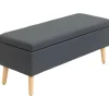 HOMCOM Sitzbank mit Stauraum Polsterbank 110 x 39 x 45 cm Dunkelgrau