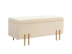 HOMCOM Sitzbank mit Stauraum Samt Holz 100L x 40B x 42H cm* Sitzbänke