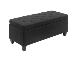 HOMCOM Sitzbank Polsterbank mit Stauraum Truhenbank 100 x 40 x 44 cm* Hocker