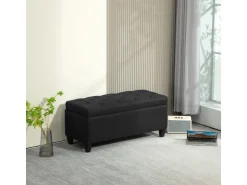 HOMCOM Sitzbank Polsterbank mit Stauraum Truhenbank 100 x 40 x 44 cm* Hocker